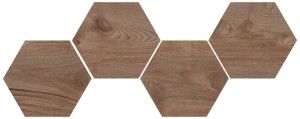 Lis Ceramika Letizia Wood Hex Dekor 22,1X19,2