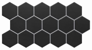 Hex Black 26,5x51 cm