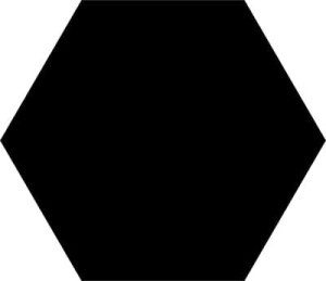 Hex Basic Black 25 22x25 cm
