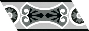 Chevron Patchwork B&W Right 9X20,5 Ch 23211