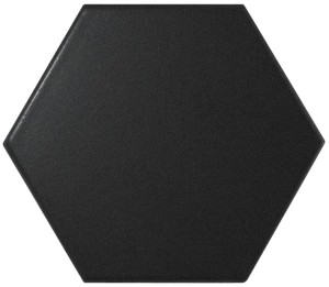 Hexagon Black Matt 12,4x10,7 cmHx 21909