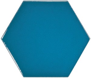 Hexagon Electric Blue 12,4x10,7 cmHx 23836