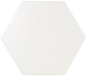 Hexagon White Matt 12,4x10,7 cmHx 21767