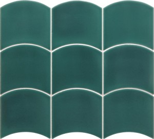 Wave Teal Grassy 12x12 cmWa 28840