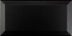 Negro Mate Biselado Bx 10x20 cm Fs 17439