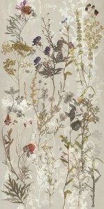 Gres na ścianę 60x120 cm szary w kwiatowe wzory mat A4H919 Glame