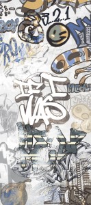 Gres szkliwiony na podłogę 120x280 cm szary matowy rektyfikowany A4H640 City Graffiti White