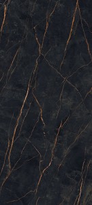 Gres Bookmatch 120x280 marmur czarny ze złotymi żyłami połysk A4H473 Sant Loreno