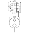 Bateria podtynkowa Emmevi Piper 45029NO 2