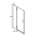 Drzwi prysznicowe Viva 100 cm Besco 2