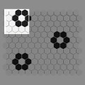 Mozaika Dunin Mini Hexagon B&W Flower 2