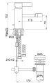 Bateria bidetowa Kohlman Dexame QB130D 3