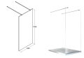 Kabina prysznicowa Walk In Aveo Due 140 cm Besco 3