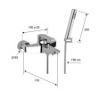 BATERIA WANNOWA ŚCIENNA DANIEL OMEGA OM610 2