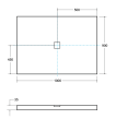 Brodzik prostokątny Ultraslim Nox White 100x90 cm Besco 3