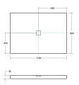 Brodzik prostokątny Ultraslim Nox White 110x90 cm Besco 3