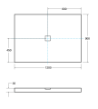 Brodzik prostokątny Ultraslim Nox White 120x90 cm Besco 3