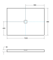 Brodzik prostokątny Ultraslim Nox White 130x90 cm Besco 3
