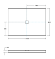 Brodzik prostokątny Ultraslim Nox White 140x90 cm Besco 3