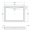 Brodzik zintegrowany Alpina Slimline 100x80 cm Besco 3