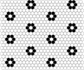 Mozaika Dunin Mini Hexagon B&W Flower 3
